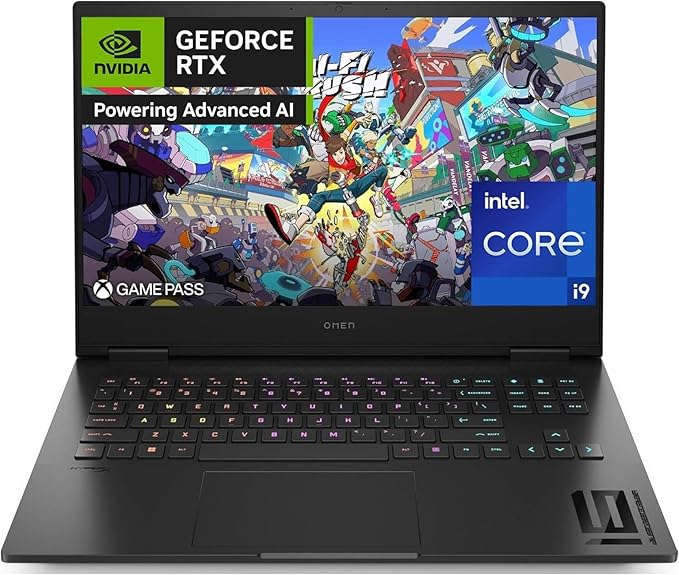 HP OMEN 16-wf1003sl Notebook, Intel Core i9-14900HX, 32GB RAM DDR5, 1TB SSD PCIe NVMe, Display 16,1" FHD 165Hz IPS, RTX 4070 8GB GDDR6, 3 Mesi di PC Game Pass Incluso, Windows 11, Nero
