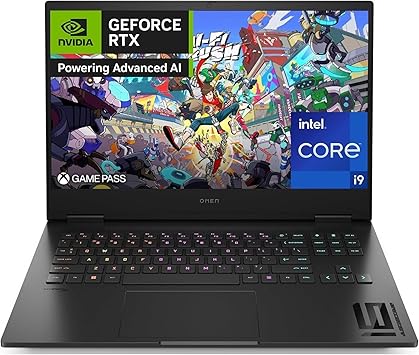 HP OMEN 16-wf1003sl Notebook, Intel Core i9-14900HX, 32GB RAM DDR5, 1TB SSD PCIe NVMe, Display 16,1" FHD 165Hz IPS, RTX 4070 8GB GDDR6, 3 Mesi di PC Game Pass Incluso, Windows 11, Nero