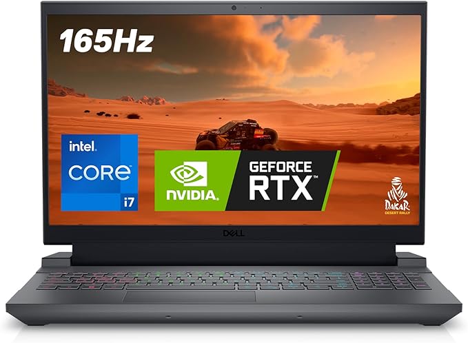 Dell G15 5530 Notebook per il gaming G15 15.6" FHD 165Hz Display, Intel Core i7-13650HX, NVIDIA GeForce RTX 4060 8GB, 16GB RAM, 512GB SSD, Windows 11 Home, Qwerty Backlit Keyboard, Grigio