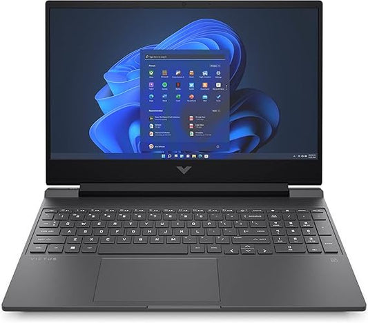 HP VICTUS Gaming Laptop 15,6" FHD Display 144Hz, AMD Ryzen 5 8640H, 16 GB DDR5 RAM, SSD da 512 GB, NVIDIA GeForce RTX 4050 (6 GB), QWERTZ, Windows 11, Argento