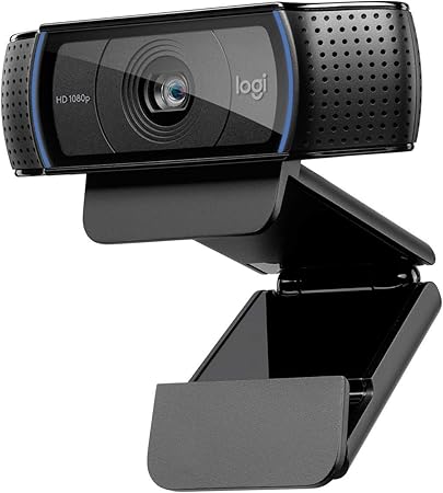 Logitech C920 HD Pro Webcam, Videochiamata Full HD 1080p/30fps, Audio Stereo ‎Chiaro, ‎Correzione Luce HD, Funziona con Skype, Zoom, FaceTime, Hangouts, ‎‎PC/Mac/Laptop/Tablet/Chromebook - Nero
