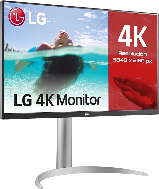LG 27UP850 Monitor 27" UltraHD 4K LED IPS HDR 400, 3840x2160, AMD FreeSync 60Hz, HDMI 2.0 (HDCP 2.2), Display Port 1.4, USB-C, USB 3.0, Audio Stereo 10W, AUX, Stand Pivot, Flicker Safe, Bianco