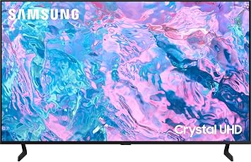 Samsung TV UE55CU7090UXZT Crystal UHD 4K, Smart TV 55", Crystal Processor 4K, Slim Look, Q-Symphony e OTS Lite, DVBT-2, Integrato con Bixby, compatibile con Alexa e Google Assistant, Black [2024]