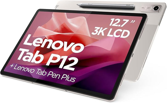 Lenovo Tab P12 Tablet | 12,7" 3K Touch Display | MediaTek Dimensity 7050 | 8 GB RAM | 128 GB di memoria | Android 13 | Oat | incl. Lenovo Tab Pen Plus