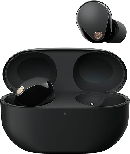 Sony WF-1000XM5 Cuffie Wireless con Noise Cancelling, Bluetooth, Cuffie In-Ear con Microfono, Fino a 24 ore di durata della batteria e Ricarica Rapida, IPX4, Funziona con iOS e Android -Nero