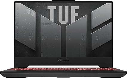 ASUS TUF Gaming A15 FA507NV - Computer portatile da gaming da 15,6" Full HD 144Hz (AMD Ryzen 7 7735HS, 16 GB RAM, 1 TB SSD, RTX 4060-8 GB, senza sistema operativo) colore grigio - Tastiera QWERTY
