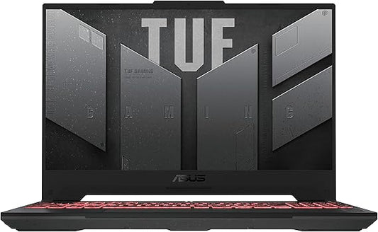 ASUS TUF Gaming A15 FA507NV - Computer portatile da gaming da 15,6" Full HD 144Hz (AMD Ryzen 7 7735HS, 16 GB RAM, 1 TB SSD, RTX 4060-8 GB, senza sistema operativo) colore grigio - Tastiera QWERTY