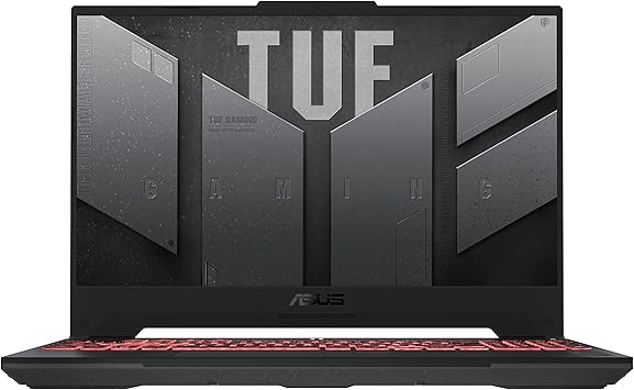 ASUS TUF Gaming A15 FA507NV - Computer portatile da gaming da 15,6" Full HD 144Hz (AMD Ryzen 7 7735HS, 16 GB RAM, 1 TB SSD, RTX 4060-8 GB, senza sistema operativo) colore grigio - Tastiera QWERTY