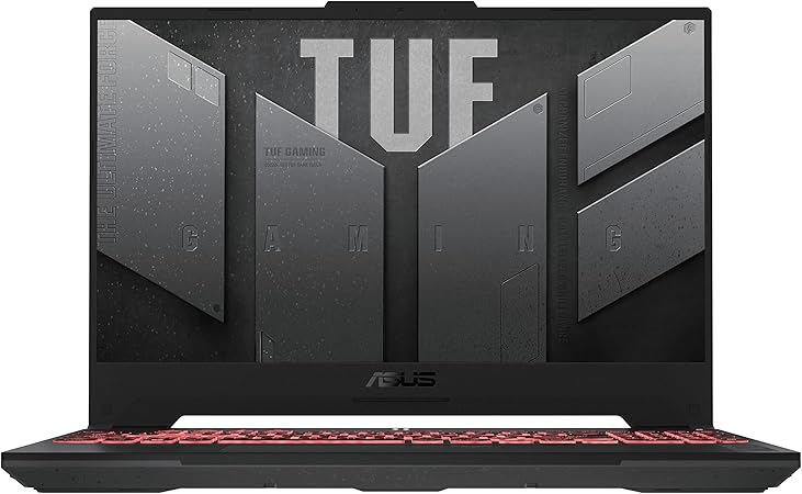 ASUS TUF Gaming A15 FA507NV - Computer portatile da gaming da 15,6" Full HD 144Hz (AMD Ryzen 7 7735HS, 16 GB RAM, 1 TB SSD, RTX 4060-8 GB, senza sistema operativo) colore grigio - Tastiera QWERTY