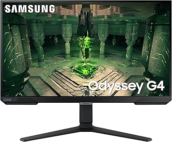 Samsung Monitor Gaming Odyssey G4 (S27BG400), Flat, 27'', 1920x1080 FHD, IPS, 240 Hz, 1 ms (GtG), Freesync Premium, G-Sync, HDMI, Display Port, Ingresso Audio, HAS, Pivot, Eye Saver Mode, Flicker Free