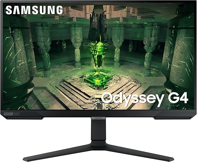 Samsung Monitor Gaming Odyssey G4 (S27BG400), Flat, 27'', 1920x1080 FHD, IPS, 240 Hz, 1 ms (GtG), Freesync Premium, G-Sync, HDMI, Display Port, Ingresso Audio, HAS, Pivot, Eye Saver Mode, Flicker Free