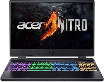Acer Nitro 5 (AN515-58-794N) Gaming Laptop | 15,6" FHD 144Hz Display | Intel Core i7-12700H | 16 GB RAM | 1 TB SSD | NVIDIA GeForce RTX 4060 | Windows 11 | Tastiera QWERTZ | Nero