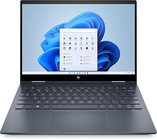HP Envy x360 13-bf0000sf PC Ultraportabile Convertibile e Touch 13.3" 2.8K OLED (Intel Core i5-1230U, RAM 16 GB, SSD 512 GB, AZERTY, Windows 11 Famiglia) Blu spazio