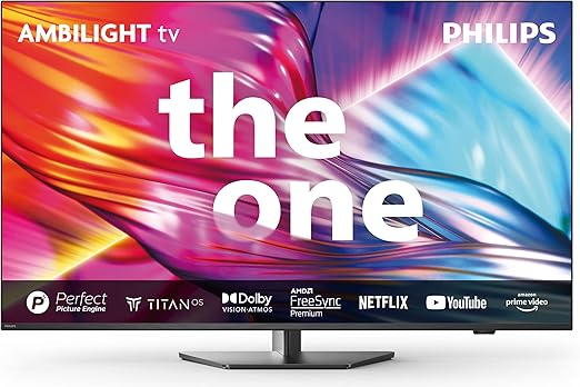 Philips Ambilight 55PUS8919 4K LED Smart TV - Display 55’’ con piattaforma Titan OS Pixel Precise Ultra HD e Dolby Atmos Sound, funziona con Alexa e Google Voice Assistant - Grigio Antracite