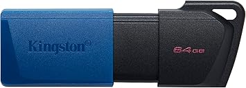 Kingston DataTraveler Exodia M PenDrive USB 3.2 Gen 1 DTXM/64GB - con cappuccio removibile (Nero + Blu)